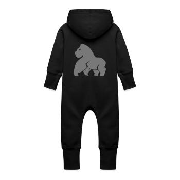 Alpha - Baby Bio Sweat Overall mit Kapuze - Schwarz - Hinten