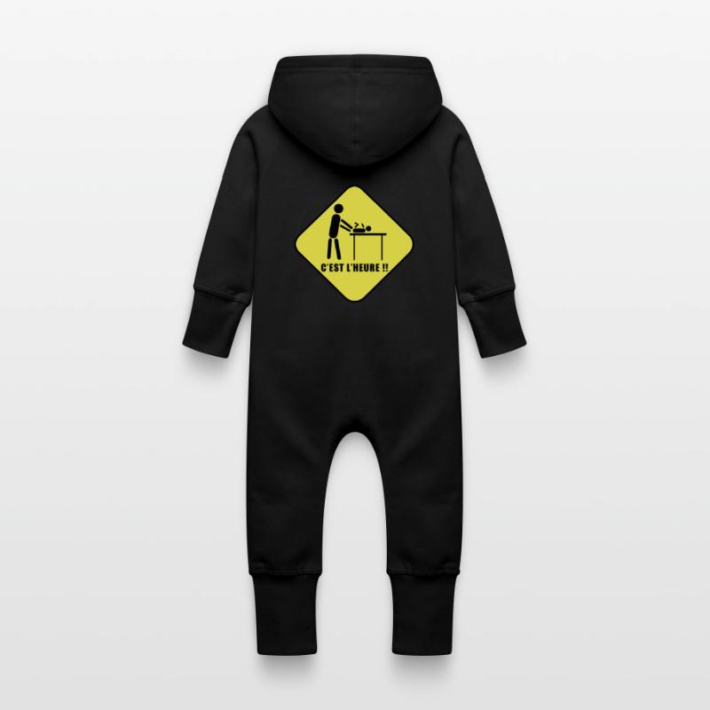 Layer work Baby Organic Sweat Overalls With Hood