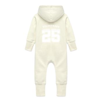 Golden Sands 2025 Jersey - Baby Organic Sweat Overalls With Hood - vanilla - Back