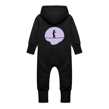 Slacklining Woman - Grenouillère à capuche bio en molleton Bébé - vanille - Dos
