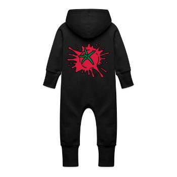 smashed tomato - Baby Bio Sweat Overall mit Kapuze - Schwarz - Hinten