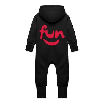 Spaß - Baby Bio Sweat Overall mit Kapuze - Schwarz - Hinten