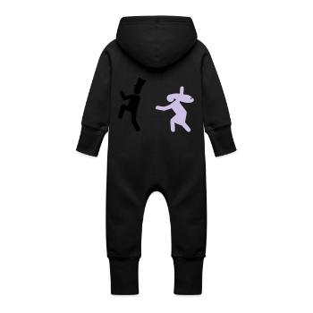 Running Groom - Grenouillère à capuche bio en molleton Bébé - noir - Dos