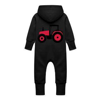 Traktor | Tractor - Baby Bio Sweat Overall mit Kapuze - Schwarz - Hinten
