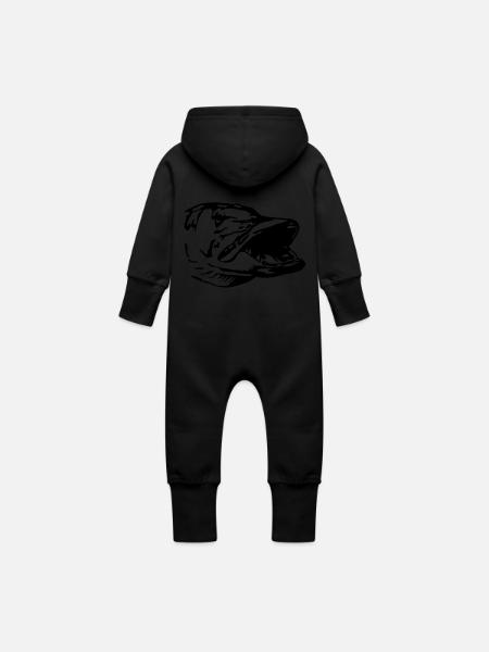 Hecht - Baby Bio Sweat Overall mit Kapuze - Schwarz