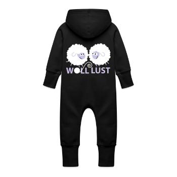 Woll Lust - Baby Bio Sweat Overall mit Kapuze - Schwarz - Hinten