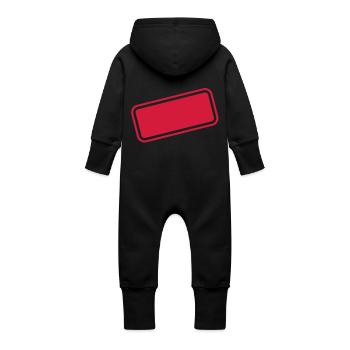 Corps creux - Grenouillère à capuche bio en molleton Bébé - noir - Dos