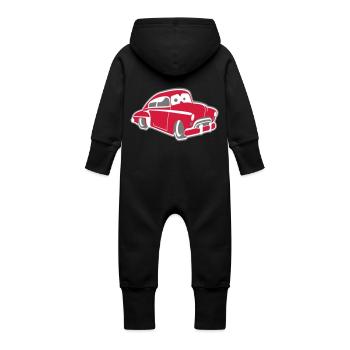 Cars for Kids Oldmobile 88 - Baby Bio Sweat Overall mit Kapuze - Schwarz - Hinten