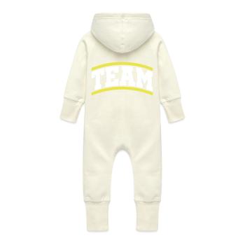 Équipe - Grenouillère à capuche bio en molleton Bébé - vanille - Dos