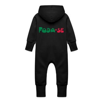fodase - Grenouillère à capuche bio en molleton Bébé - noir - Dos