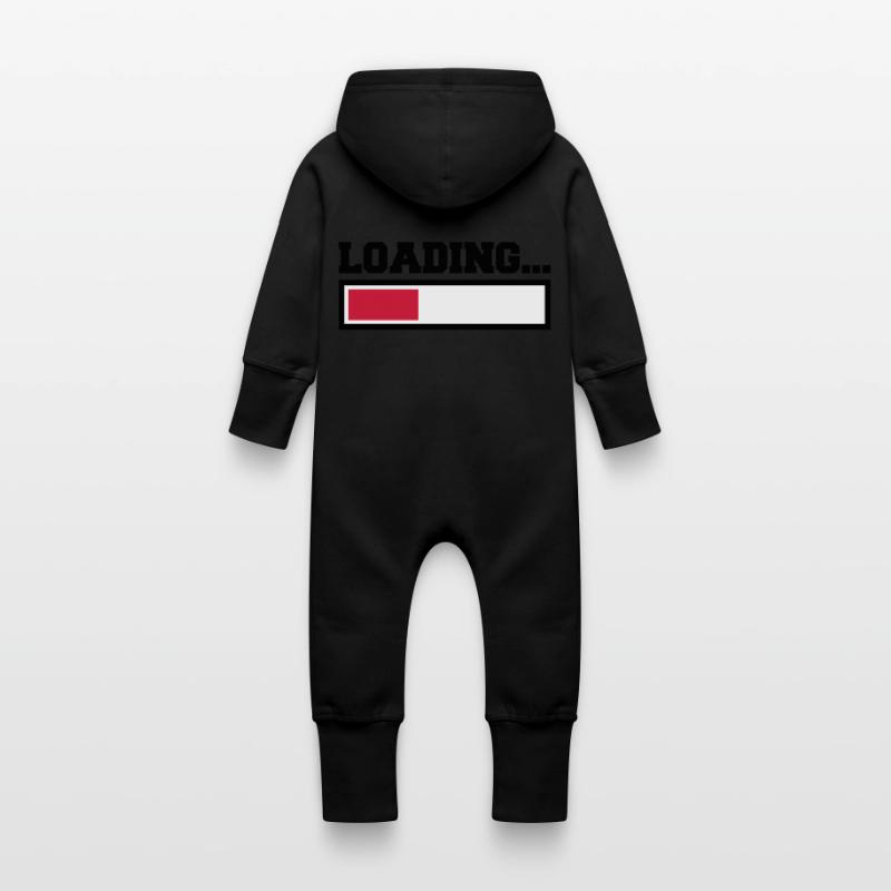 Loading Baby Organic Sweat Overalls With Hood