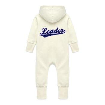 Leader - Baby Bio Sweat Overall mit Kapuze - Vanille-Milchshake - Hinten