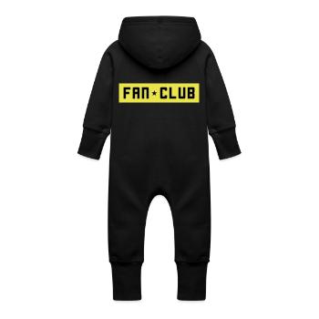 Fan Club - Baby Organic Sweat Overalls With Hood - black - Back