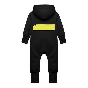 Beagle Boys L - Baby Bio Sweat Overall mit Kapuze - Schwarz - Hinten