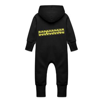 under_construction_de2 - Baby Bio Sweat Overall mit Kapuze - Schwarz - Hinten