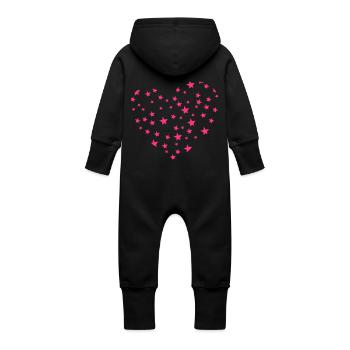Sternenherz - Grenouillère à capuche bio en molleton Bébé - noir - Dos