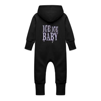 BABY - Baby Bio Sweat Overall mit Kapuze - Schwarz - Hinten