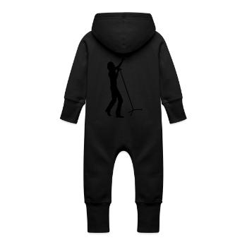 singer - Baby Bio Sweat Overall mit Kapuze - Schwarz - Hinten