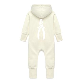Pince à outils - Grenouillère à capuche bio en molleton Bébé - vanille - Dos