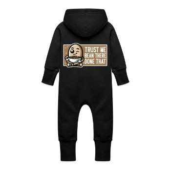 CROYEZ-MOI, BEAN LÀ FAIT ÇA - Grenouillère à capuche bio en molleton Bébé - vanille - Dos