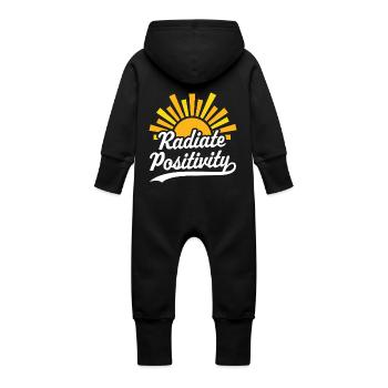 Radiate Positivity - Baby Organic Sweat Overalls With Hood - vanilla - Back