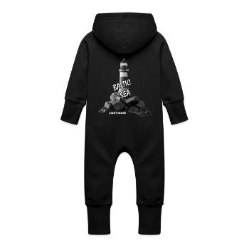 Leuchtturm - Baby Bio Sweat Overall mit Kapuze - Schwarz - Hinten