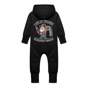Dynamite Miner ! - Grenouillère à capuche bio en molleton Bébé - vanille - Dos