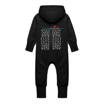 Fischer - Baby Bio Sweat Overall mit Kapuze - Schwarz - Hinten