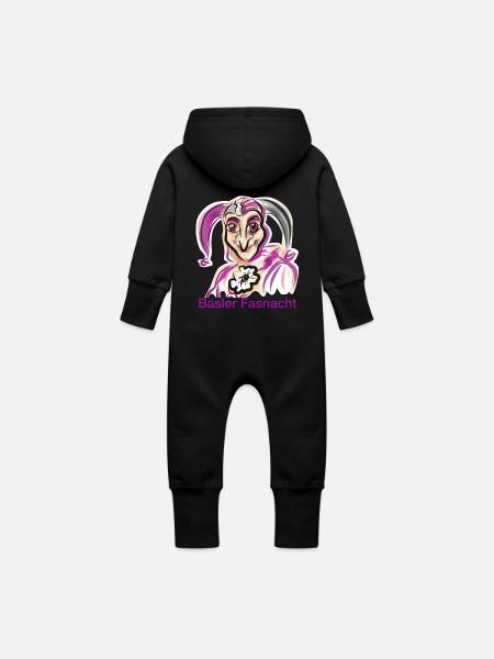 UELI BASLER FASNACHT - Baby Bio Sweat Overall mit Kapuze - Schwarz