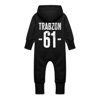 Trabzon 61 – Schwarzmeerregion aus Türkiye - Baby Bio Sweat Overall mit Kapuze - Schwarz - Hinten
