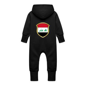World Champion Champion 2018 wm team Iraq png - Baby Organic Sweat Overalls With Hood - black - Back