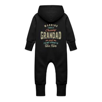 Crazy Grandad - Baby Organic Sweat Overalls With Hood - vanilla - Back