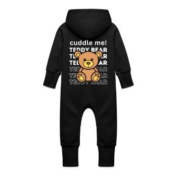 Cuddle-me - Baby Organic Sweat Overalls With Hood - vanilla - Back