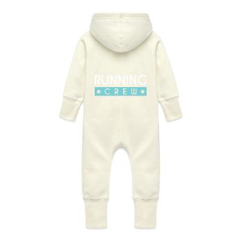Équipe de course - Grenouillère à capuche bio en molleton Bébé - vanille - Dos