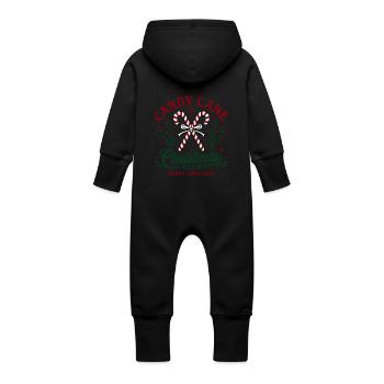 Partenaire de canne à sucre Look pour Noël - Grenouillère à capuche bio en molleton Bébé - noir - Dos
