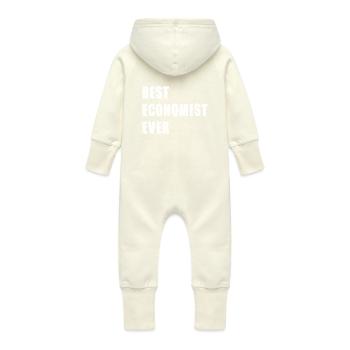 Best economist of all time - Baby Organic Sweat Overalls With Hood - vanilla - Back