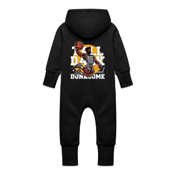 TALL DARK AND DUNKSOME - Baby Organic Sweat Overalls With Hood - vanilla - Back