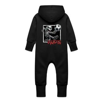 STRIKER SOCCER - SKELETON - Grenouillère à capuche bio en molleton Bébé - noir - Dos