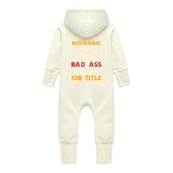 Mechaniker Weil Bad Ass Miracle Worker Kein - Baby Bio Sweat Overall mit Kapuze - Vanille-Milchshake - Hinten