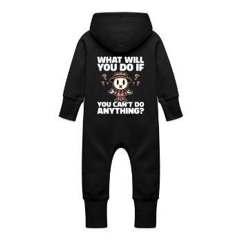 QUE FEREZ-VOUS SI VOUS NE POUVEZ RIEN FAIRE ? - Grenouillère à capuche bio en molleton Bébé - vanille - Dos