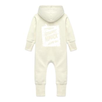 Goddammit Nomura – Graffiti Design - Baby Bio Sweat Overall mit Kapuze - Vanille-Milchshake - Hinten