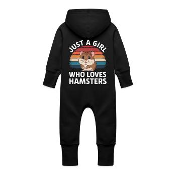 Hamster - Baby Bio Sweat Overall mit Kapuze - Vanille-Milchshake - Hinten