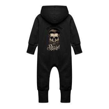 Grande Barbe - Grenouillère à capuche bio en molleton Bébé - noir - Dos