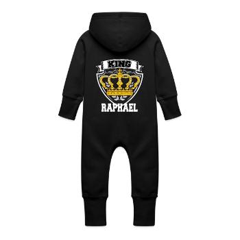 König RAPHAEL - Baby Bio Sweat Overall mit Kapuze - Schwarz - Hinten