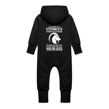 Als STEINBOCK habe ich 3 Seiten... Sternzeichen - Baby Bio Sweat Overall mit Kapuze - Vanille-Milchshake - Hinten