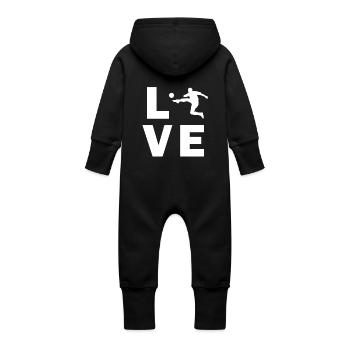 aimer le football - Grenouillère à capuche bio en molleton Bébé - vanille - Dos