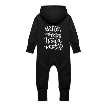 better an ooops - Baby Organic Sweat Overalls With Hood - vanilla - Back