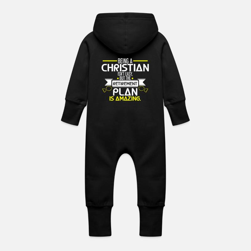 THE RETIREMENT PLAN - RUHESTAND - CHRISTLICH - Baby Bio Sweat Overall mit Kapuze - Schwarz