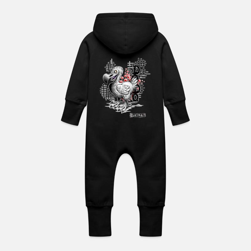 DODO 2022 - Grenouillère à capuche bio en molleton Bébé - noir