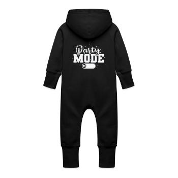 Party Mode On Feiern tanzen Musik Freunde - Baby Bio Sweat Overall mit Kapuze - Vanille-Milchshake - Hinten